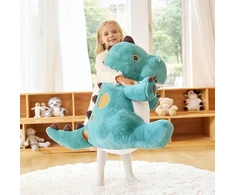 Earthsound Didelis dinozauro minkštas žaislas, didelis minkštas žaislas, Xl Xxl didelis pliušinis žaislas, didelis pliušinis žaislas, 60 cm, minkšti purūs pliušiniai žaislai, jumbo minkštas žaislas, miela dovana vaikams