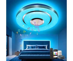 Easy Eagle Led lubų šviestuvas Rgb su bluetooth garsiakalbiu, lubų šviestuvas Led Rgb suderinamas su Alexa, pritemdoma lubinė lempa svetainei, miegamajam, vaikų kambariui, vonios kambariui 28 W 30 cm