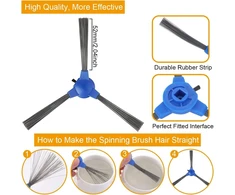 Eatbale priedai, skirti Eufy Robvac 11s/max 12 15c/max 25c 30 30c/max 39c G10 G20 G30 Edge, skirti Coredy R550 650 3500 Goovi 1600pa 2000pa dulkių siurbliui. Atsarginės dalys šoninis šepetys, volelinis šepetys, bamperis