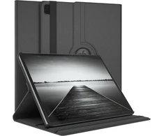 Eazy Case planšetinio kompiuterio dėklas, skirtas Ipad Pro 12.9 colių 6-os kartos apsauginiam dėklui 12.9 colių išmanusis viršelis planšetinio kompiuterio dėklas pasukamas dėklas stovui 360° pasukimas su stovo funkcija dirbtinė oda juoda