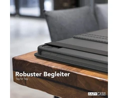 Eazy Case planšetinio kompiuterio dėklas, skirtas Ipad Pro 12.9 colių 6-os kartos apsauginiam dėklui 12.9 colių išmanusis viršelis planšetinio kompiuterio dėklas pasukamas dėklas stovui 360° pasukimas su stovo funkcija dirbtinė oda juoda