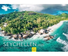 Edition Seidel Premium kalendorius Dream Island Seychelles 2025 formatas Din A3 sieninis kalendorius Afrika salos Victoria svajonių paplūdimiai lagūnos rifai Stefan Becker