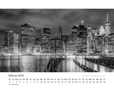 Edition Seidel Premium kalendorius Urban Photography 2025 formatas Din A3 sieninis kalendorius Metropoliai Londonas Niujorkas Bostonas Venecija Paryžius Berlynas Florencija Skyline juoda balta