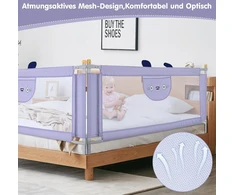 Lova Ejoyous apsauga nuo kritimo vaikiška lovelė, reguliuojamo aukščio lovos barjeras kūdikiams, lovos apsauginiai varteliai, vaikiškos lovos barjeras vaikams, nešiojami lovelės apsauginiai varteliai, skirta ir