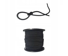 Elastinga guminė virvė Expander 12 mm 1m tentams, baneriams, juoda 12mm