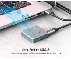 Elecgear išorinis mini Ssd dėklas 2230 Nvme M.2 Pcie Ssd diskams, tik skaitymo Usb 3.2 aliuminio standžiojo disko dėklas su 10 Gbps Usb Type-a ir Type-c kabeliu
