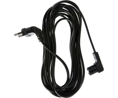 Electraline 95515 maitinimo laidas audio, video, radijo, Sonos Play, kampinis, euro kištukas į dvigubą C7 lizdą, 5 m, juodas, 5 m