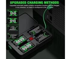 Elegamefy 4 x 5520 Mwh baterija, skirta XBOX Series X/XBOX Series S valdikliui, baterijų paketas, skirtas XBOX One/one S/one X/one Elite valdikliui, įkrovimo stotelė, vidinė žaidimo valiuta