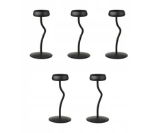 Elegantiškas juodas Ikea "silverparon" žvakidė, 24 cm