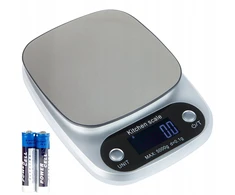 Elektroninės virtuvinės svarstyklės, tikslios, 5kg/0,1 g, Lcd, baterijos, tikslios