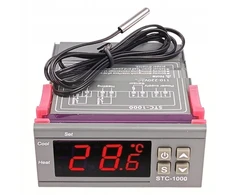 Elektroninis termostatas temperatūros reguliatorius 220v Stc-1000 Led ekranas