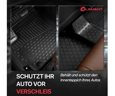 Element 3d guminių grindų kilimėlių komplektas, tinkamas nissan juke mk2 ii 2019 -> 100% idealiai tinkantys automobilio grindų kilimėliai, tvirti universalūs automobilio grindų kilimėliai, guminiai automobilio kilimėliai
