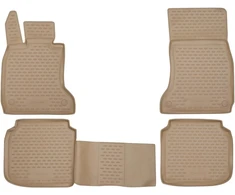 Element Guminiai 3d kilimėliai Audi A6 Iii (c7) 2011->, Avant/allroad/be daiktadėžės, 4 dalių komplektas (smėlio spalvos)