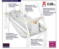 Elior VAIKIŠKOS SŪPYNĖS, TRIJŲ LYGIŲ, PILKOS, MIEGUI