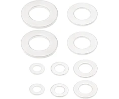 Emagtech plokščiosios poveržlės iš titano lydinio, 10 vnt., sandarinimo m5 m6 m8 m10 m12, skirtos montavimo varžtams, veržlėms, sandarinimo žiedų priedams metalinės plokštės viduje ir išorėje