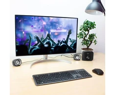 Kompiuterio kolonėlės Eminent Em3515 Pc garsiakalbis su žemų dažnių garsiakalbiu, 2.1 garso sistema Pc dėžutės, skirtas Pc ir nešiojamam kompiuteriui, maitinamas per Usb, kompaktiškas ir taupantis vietą biure