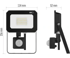 Emos simpo led prožektorius 20 w su judesio davikliu, atsparus vandeniui prožektorius drėgnoms patalpoms arba naudojimui lauke, itin ryškus 2000 lm neutrali balta 4000 k, tarnavimo laikas 25 000 valandų, įskaitant 20 cm jungiamąjį kabelį