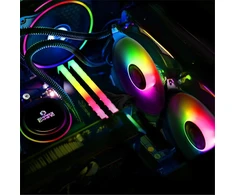 Empire Gaming Guardian G-v20 vandens aušinimo sistema Aio Pc Gamer - Cpu skysčio aušinimas Argb 3 Pin 5v radiatorius 240mm - ventiliatorius 2 x 120mm Pwm tylus - Intel ir Amd