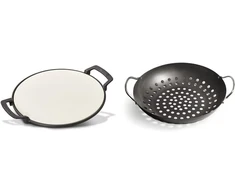 Enders® Switch Grid picos akmens laikiklis, pagamintas iš ketaus, skirtas enders® dujiniams griliams su rust-in-grate sistema, 7790 ir daržovių keptuvės grilio priedai 8790, bbq gourmet, daržovėms, salotoms, žuviai, keptuvei