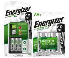 Energizer akumuliatorių įkroviklis aa r6 aaa r3 + 8x akumuliatoriai 2000mah aa