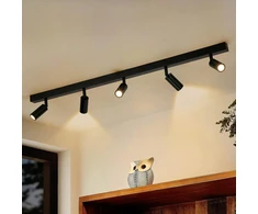 Eofiti led lubų prožektorius su 5 lemputėmis, modernus lubų šviestuvas juodas, pasukamas, su 5 x 3w g9 360lm prožektoriais, lubų šviestuvas 3000k šilta balta, lubų prožektorius virtuvės lempa sijoms, spintai, virtuvei