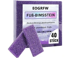 Eogrfw pemza nuospaudų valiklis - 40 vnt. dvipusių pėdų priežiūros pemzų rinkinys - pagalvėlės pėdoms, kūnui ir rankoms (violetinė)