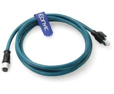 Eonvic M12 ethernet kabelis 8 kontaktų A kodu moteriška jungtis į Rj45 cat 7e tinklo labai lankstų vandeniui atsparų pramoninį ethernet automatikos profibus įrenginį (2m)