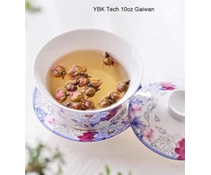 Eplze Ybk Tech porcelianinis arbatos puodelis ir lėkštutė, didelis gaiwan kung fu arbatos puodelis ir lėkštutė su dangteliu, tradicinis kiniškas gaiwan sancai arbatos dubuo (5#)