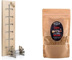 Essential Line Flame lašišos lenta, beržo mediena, ypač tvirta, 4 krypčių ir bbq prieskonių mišinys lašišai, unikalaus mėsos, žuvies ir daržovių skonio, 250 g sausas marinatas, uždaromas