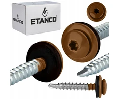 Etanco Sraigtai stogo dangai Ph Torx 4,8x35 Ral8003 Ruda 250 vnt.