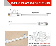 Ethernet kabelis Cat 6, 20m, plokščias, didelės spartos tinklo laidas Rj45