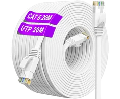 Ethernet kabelis Cat 6, 20m, plokščias, didelės spartos tinklo laidas Rj45