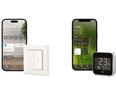 Eve Shutter Switch - išmanusis roletų valdiklis su integruotais tvarkaraščiais ir orų sąlygomis - išmanioji orų stotis, skaitmeninis termometras ir higrometras su orų tendencijų ekranu