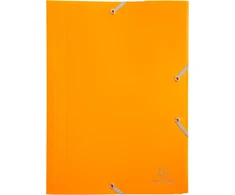 Exacompta 55909e plastikinių aplankų rinkinys su 3 vidiniais atvartais ir 2 elastinėmis juostelėmis Din A4 geltonos spalvos aplankas dokumentams, skirtas biurui ir mokyklai, 30 vnt.