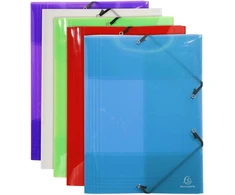 Exacompta 56700e Crystal aplankas Din A3 formatui su 3 atvartais ir 2 elastinėmis juostelėmis, pagamintas iš skaidraus tvirto plastiko, skirtas dokumentams, skirtas biurui ir mokyklai, skaidrus