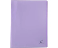 Exacompta 88475e plastikinių įmautų rinkinys Chromaline Pastel 80 skaidrių kišenių, 160 peržiūros puslapių, pagamintas iš vidutinio kietumo permatomo polipropileno Din A4, pastelinės spalvos