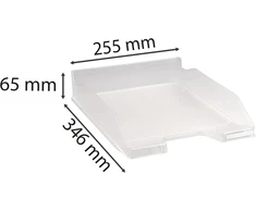 Exacompta Letter Tray Combo Midi dėklas laiškams, tvirtas A4+, 347 x 255 x 65 mm - skaidrus, 6 vnt.