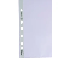 Exacompta - Ref 5320e - dėžutė su 100 perforuotų kišenių, pagamintų iš perdirbto polipropileno, storis 6/100, matmenys 23 x 30,5 cm, A4, spalva: krištolinė