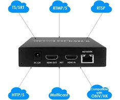 Ausinės Exvist H.265 1080p Hdmi vaizdo kodavimo įrenginys su Hdmi Loopout, Hdmi į Rtmp kodavimo įrenginys su Sd kortelės lizdu Max. 128g, Ddns Http Rtmp Rtsp Ts Udp, skirtas Iptv tiesioginei transliacijai „youtube“, „facebook“, „vimeo“