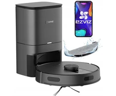 Ezviz Re4 Plus Juodas valymo robotas su siurbimo ir plovimo funkcijomis, 4000pa