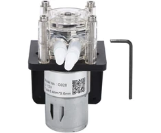 Fafeicy peristaltinis siurblys, 500 ml/min korozijai atsparus siurblys su didele srauto permatoma pc galvute (12 v), dozavimo siurbliai