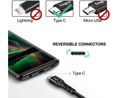 Fasgear Usb C kabelis, 4 vnt. 0,3 m Usb Type C 2.0 kabelis greitam įkrovimui ir didelės spartos duomenų perdavimui, suderinamas su Moto G7 Galaxy S10 One-plus 7 7pro Xperia L1 Hua-wei P20