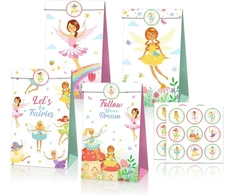 Fėjų vakarėlio dovanų maišeliai, let's be fairies dovanų maišelis, fėjų tematikos skanėstų maišeliai, fėjų vakarėlio reikmenys, drugelių fėjų gėrybių dėžutės gimtadieniui, kūdikio sutiktuvių vakarėliui, 12 vnt.