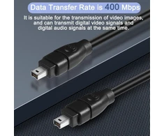 Firewire 400 4-pin Ieee 1394 kabelis, 1.8m, vyriškas-vyriškas