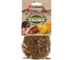 Flamingo šieno ritinys su kiaulpienėmis ir medetkomis, 75 g