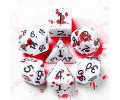 Flashowl d&amp;d kauliukų rinkinys su netaisyklingais raudonais taškeliais poliedriniai d20 kauliukai dungeons and dragon 7 kauliukų rinkinys (raudonas)