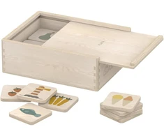 Flexa medinis atminties žaidimas vaikams - 36 dalių rinkinys, montessori lavinamasis žaislas, fsc sertifikuota beržo mediena, žaidimas vaikams, lavinamasis žaislas su dėžute, nuo 3 metų