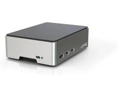 Flirc dėklas - aliumininis dėklas, skirtas Raspberry Pi 5, sidabrinis/juodas