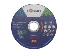Force Forch Pjovimo diskas plienui / nerūdijančiam plienui Inox 125 x 1,0 x 22,23 mm Eco 450