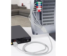 Fosmon Nintendo Wii/wii U komponentinis didelės raiškos Av išvesties kabelis į Hdtv/edtv (didelės raiškos 480p), skirtas Nintendo Wii &amp; Wii U - 1.8m